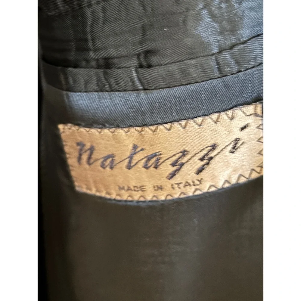 Natazzi Italy Men Blazer Super Cashmere 140s Black Pinstripe Sport Coat yunza